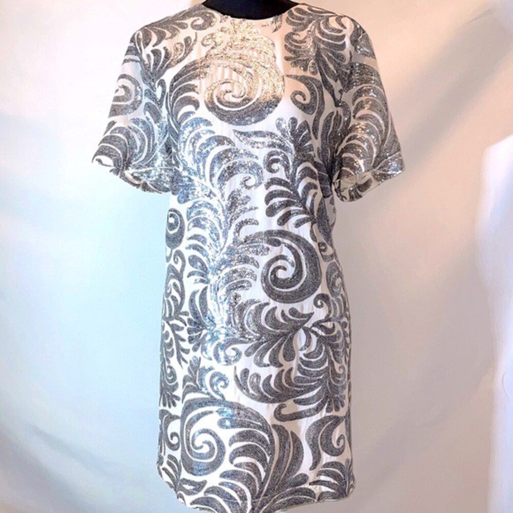 Silver Sequins Forever 21 Midi Dress